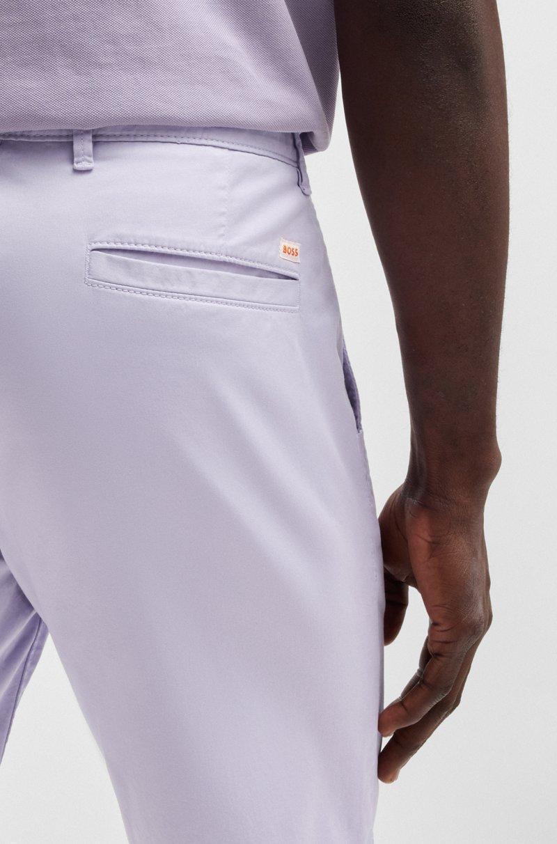 Hugo Boss Shorts Slim Fit De Sarga De Algodón Elástico