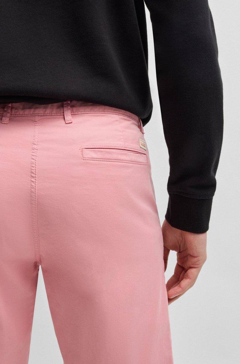 Hugo Boss Shorts Slim Fit De Sarga De Algodón Elástico