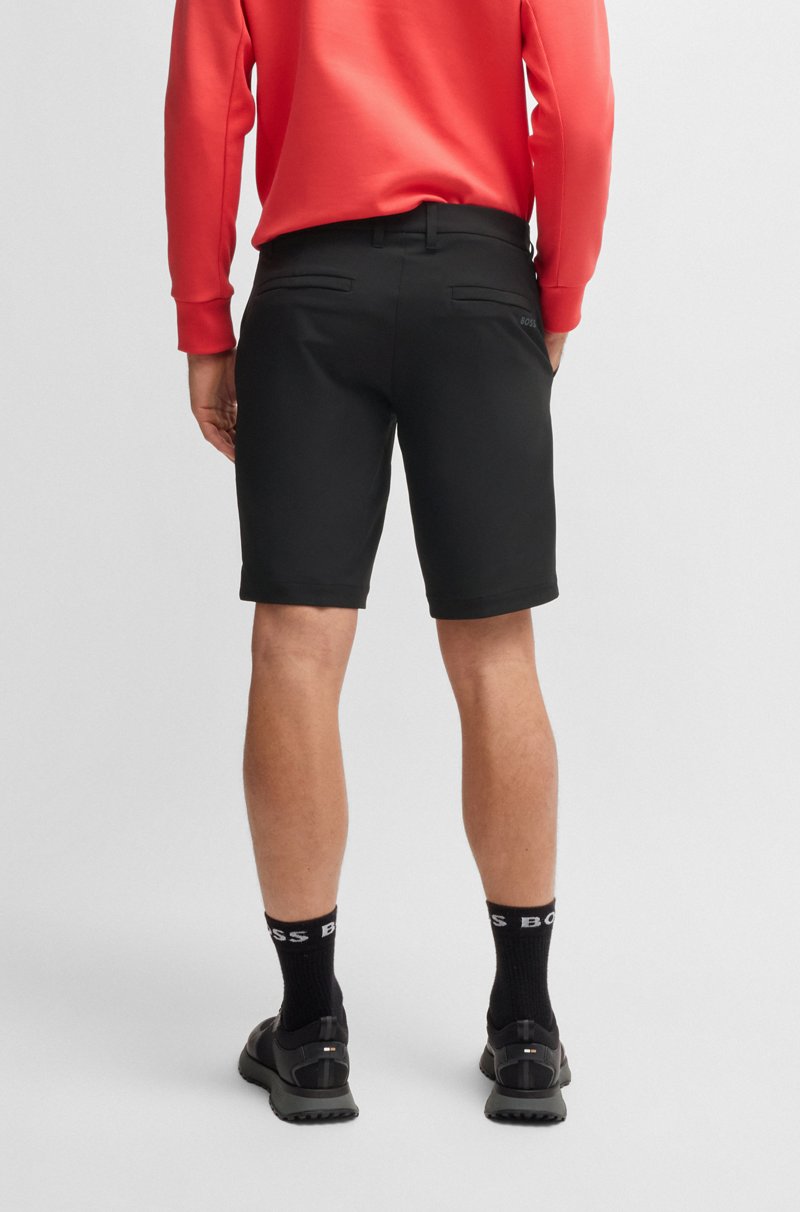 Hugo Boss Shorts Slim Fit De Tejido Elástico Repelente Al Agua