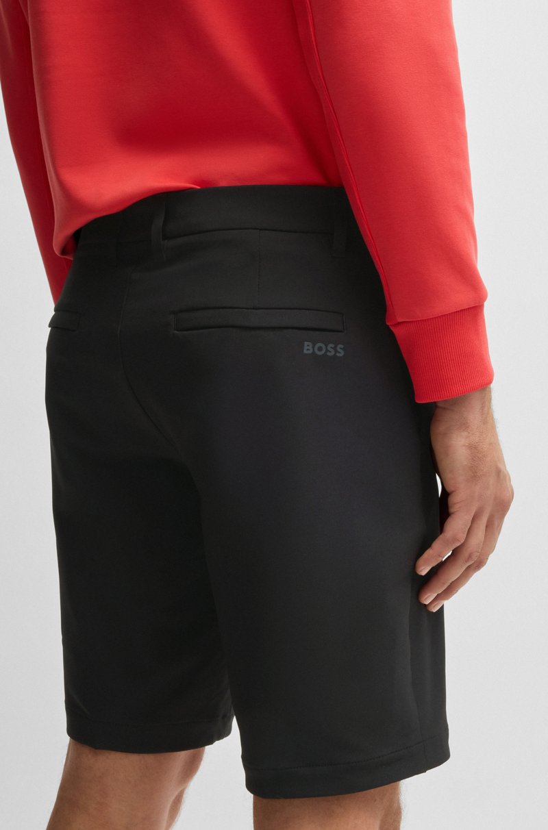 Hugo Boss Shorts Slim Fit De Tejido Elástico Repelente Al Agua