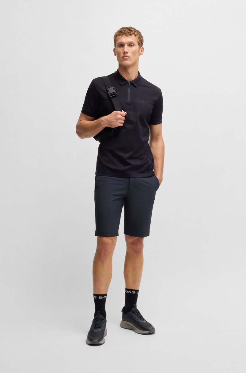 Hugo Boss Shorts Slim Fit De Tejido Elástico Repelente Al Agua