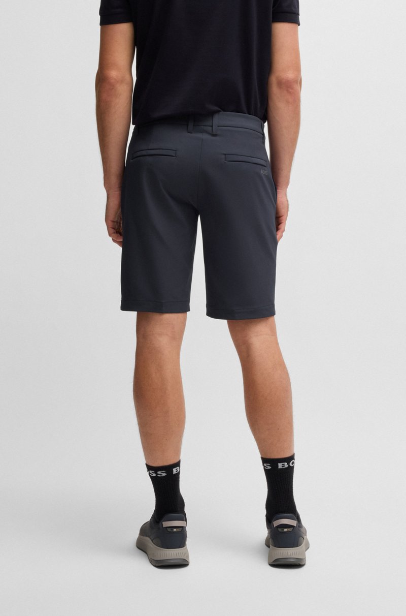 Hugo Boss Shorts Slim Fit De Tejido Elástico Repelente Al Agua