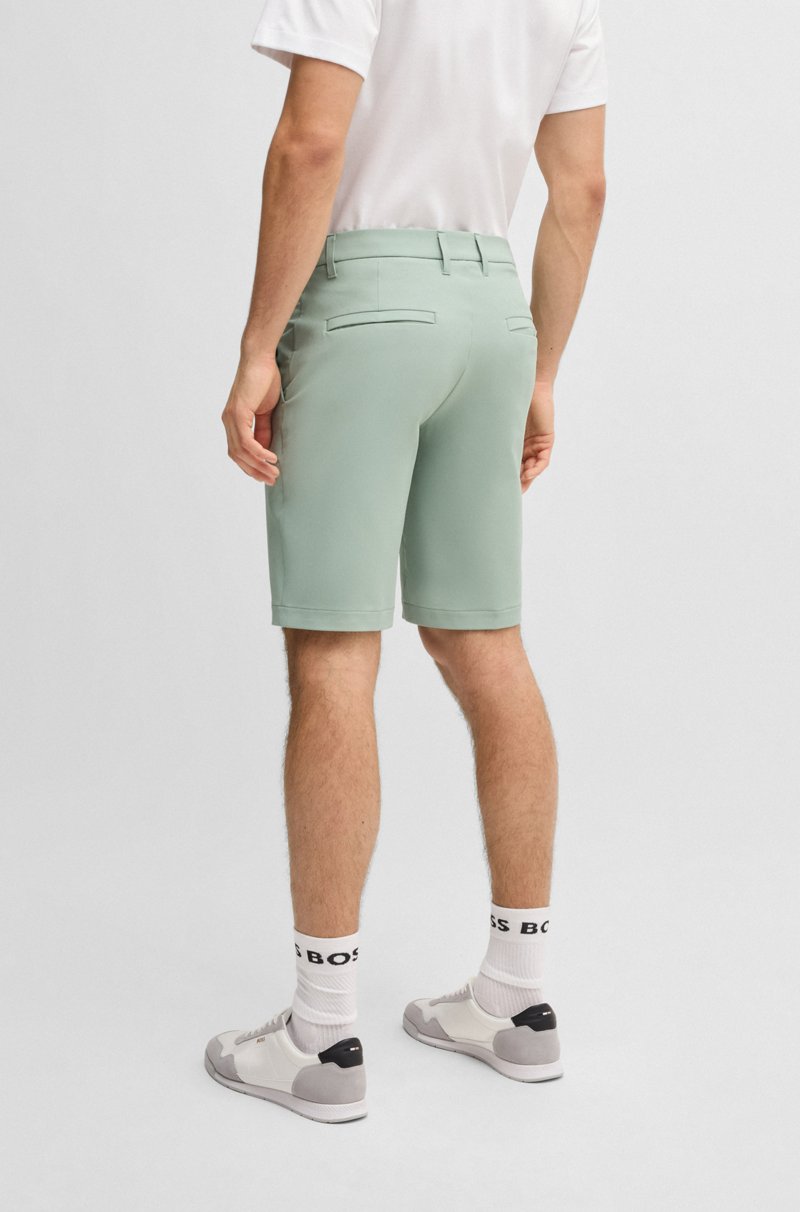 Hugo Boss Shorts Slim Fit De Tejido Elástico Repelente Al Agua