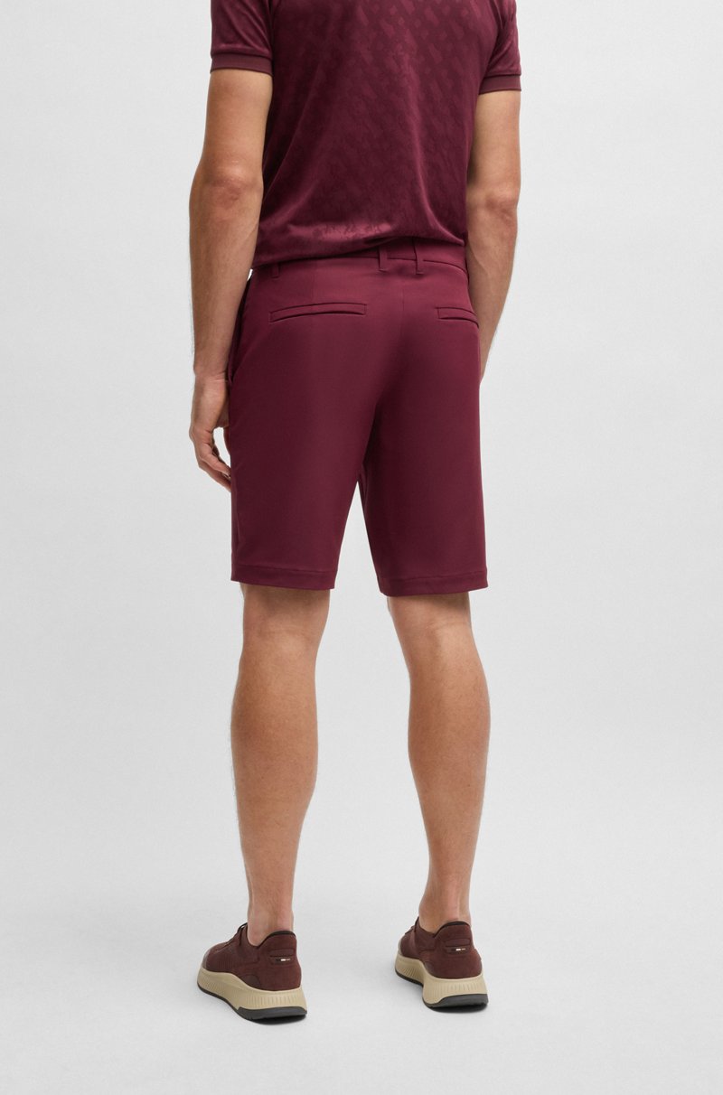 Hugo Boss Shorts Slim Fit De Tejido Elástico Repelente Al Agua