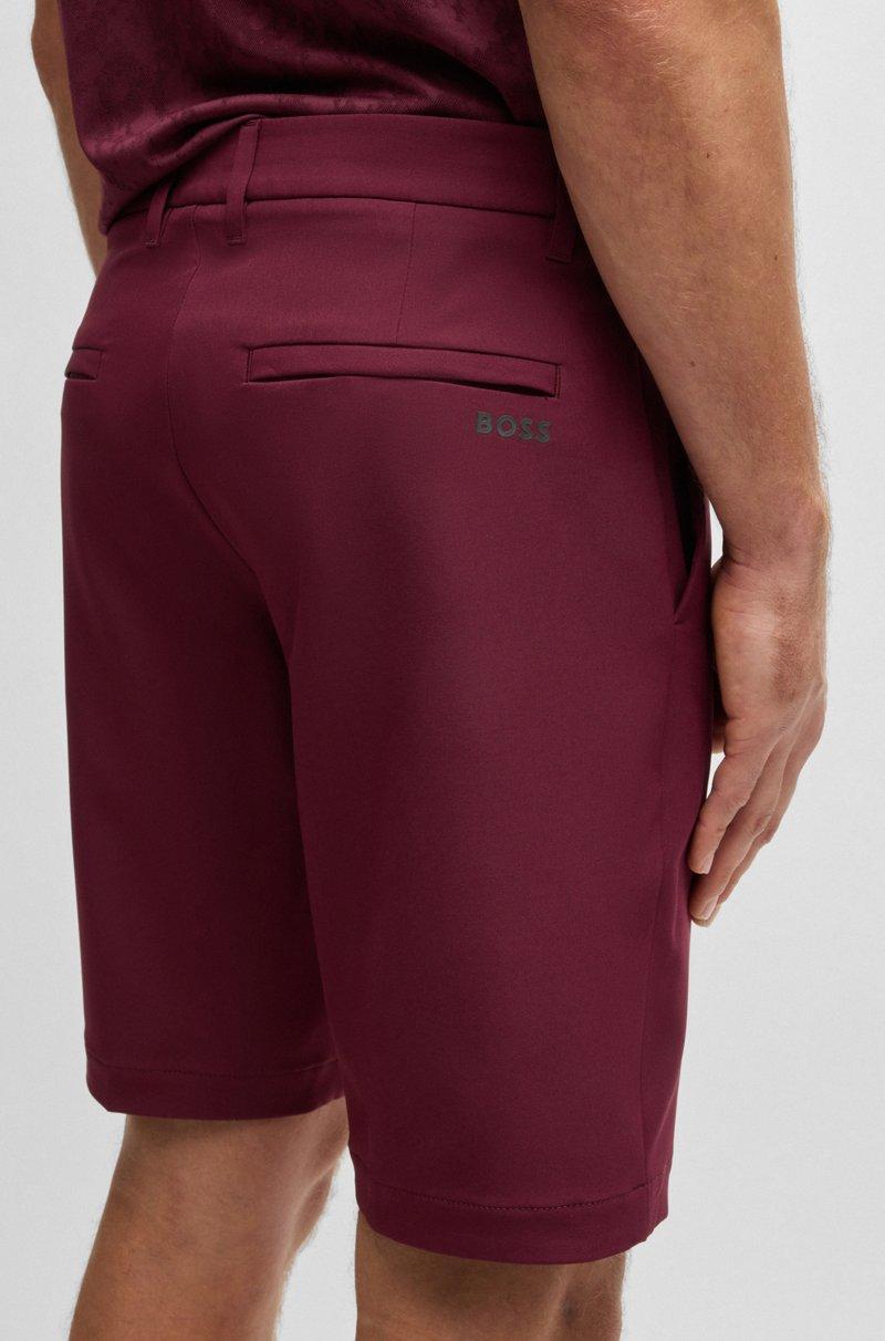 Hugo Boss Shorts Slim Fit De Tejido Elástico Repelente Al Agua