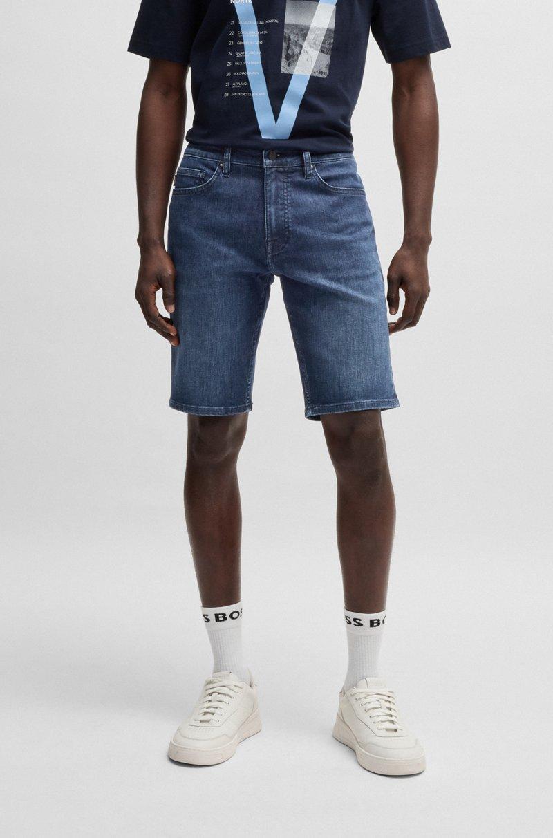 Hugo Boss Shorts slim fit Delaware en tejido vaquero azul suave que facilita el movimiento