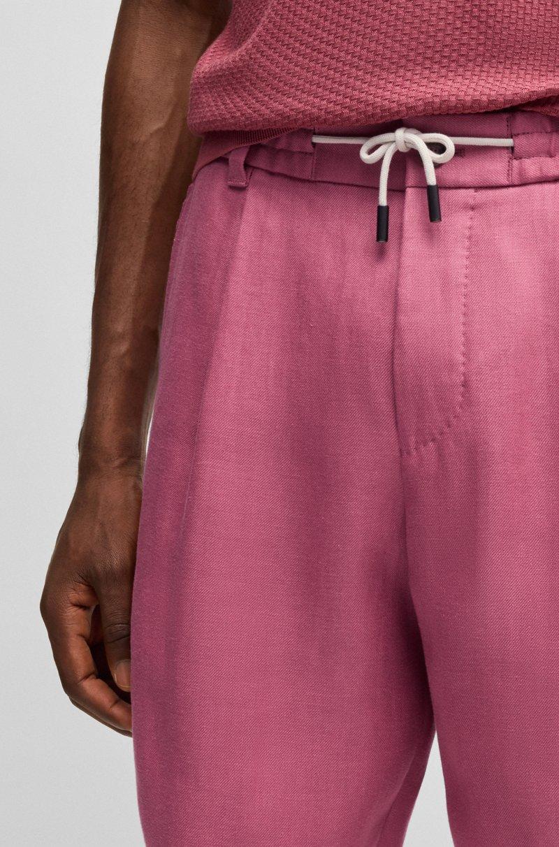 Hugo Boss Shorts Tapered Fit En Lino Resistente A Las Arrugas