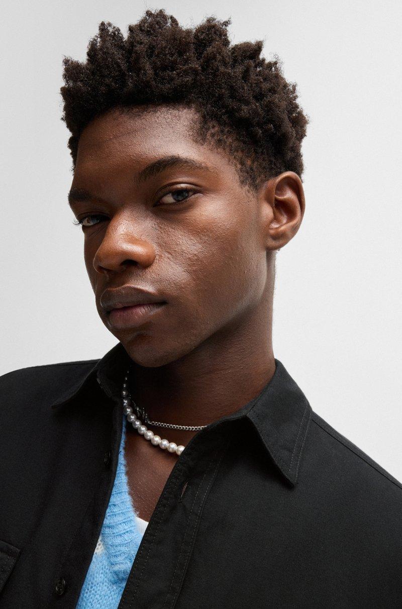 Hugo Boss Sobrecamisa Acolchada Oversize Fit En Algodón Oxford