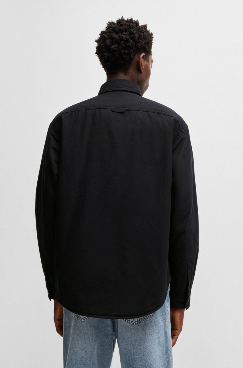 Hugo Boss Sobrecamisa Acolchada Oversize Fit En Algodón Oxford