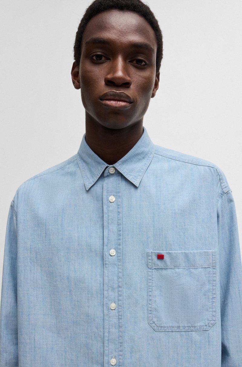 Hugo Boss Sobrecamisa Oversize Fit De Cambray De Algodón