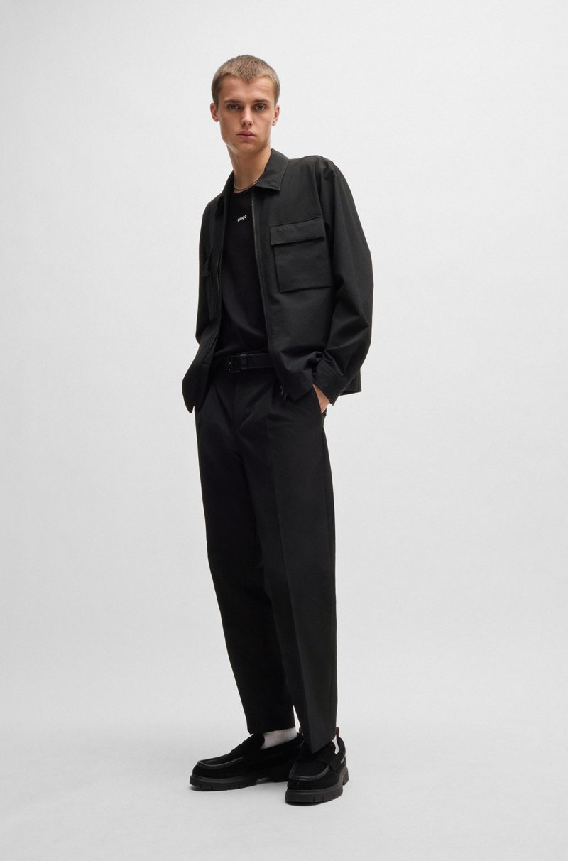 Hugo Boss Sobrecamisa Oversize Fit De Tejido De Sirsaca Repelente Al Agua