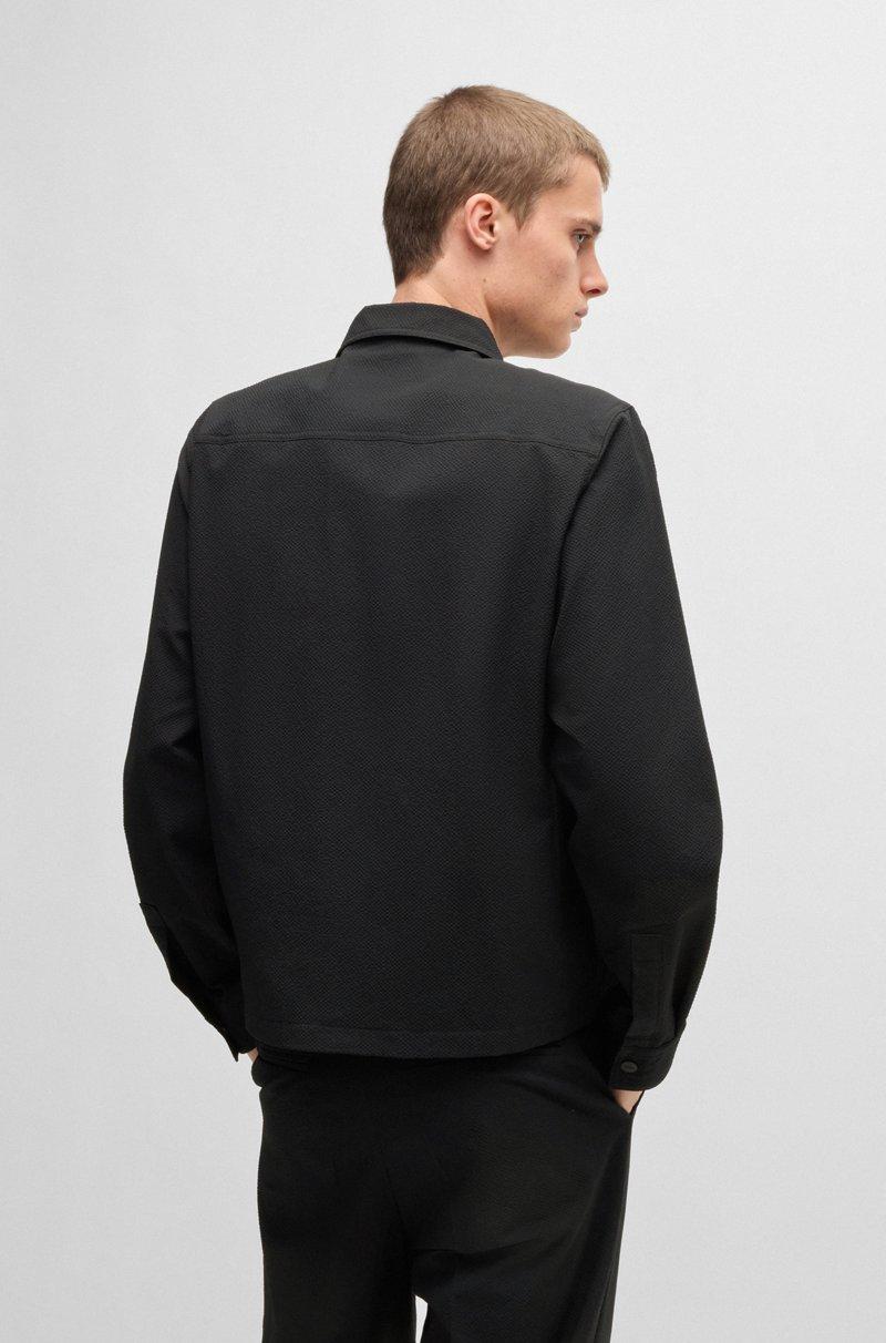 Hugo Boss Sobrecamisa Oversize Fit De Tejido De Sirsaca Repelente Al Agua