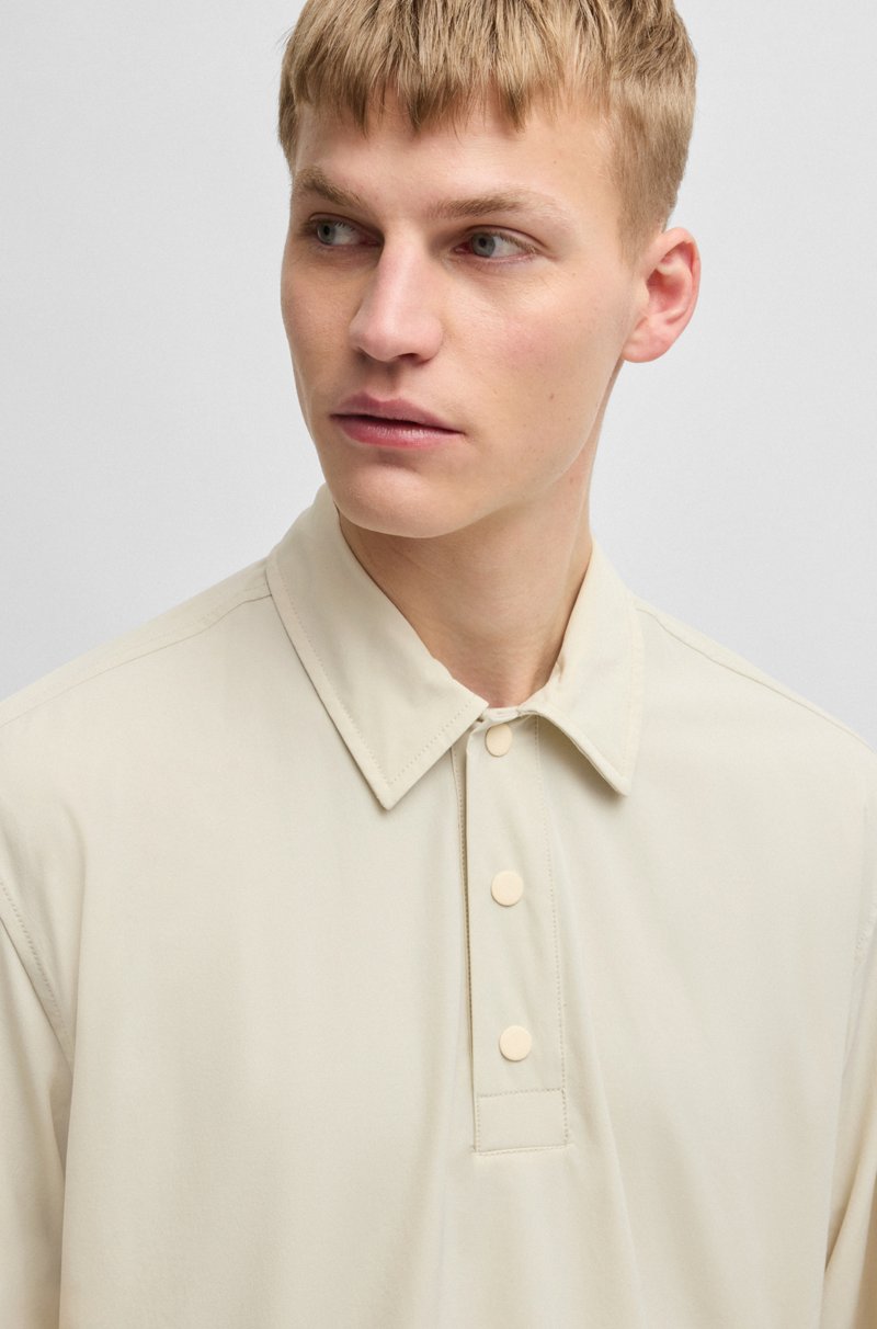 Hugo Boss Sobrecamisa Oversize Fit De Tejido Elástico Repelente Al Agua
