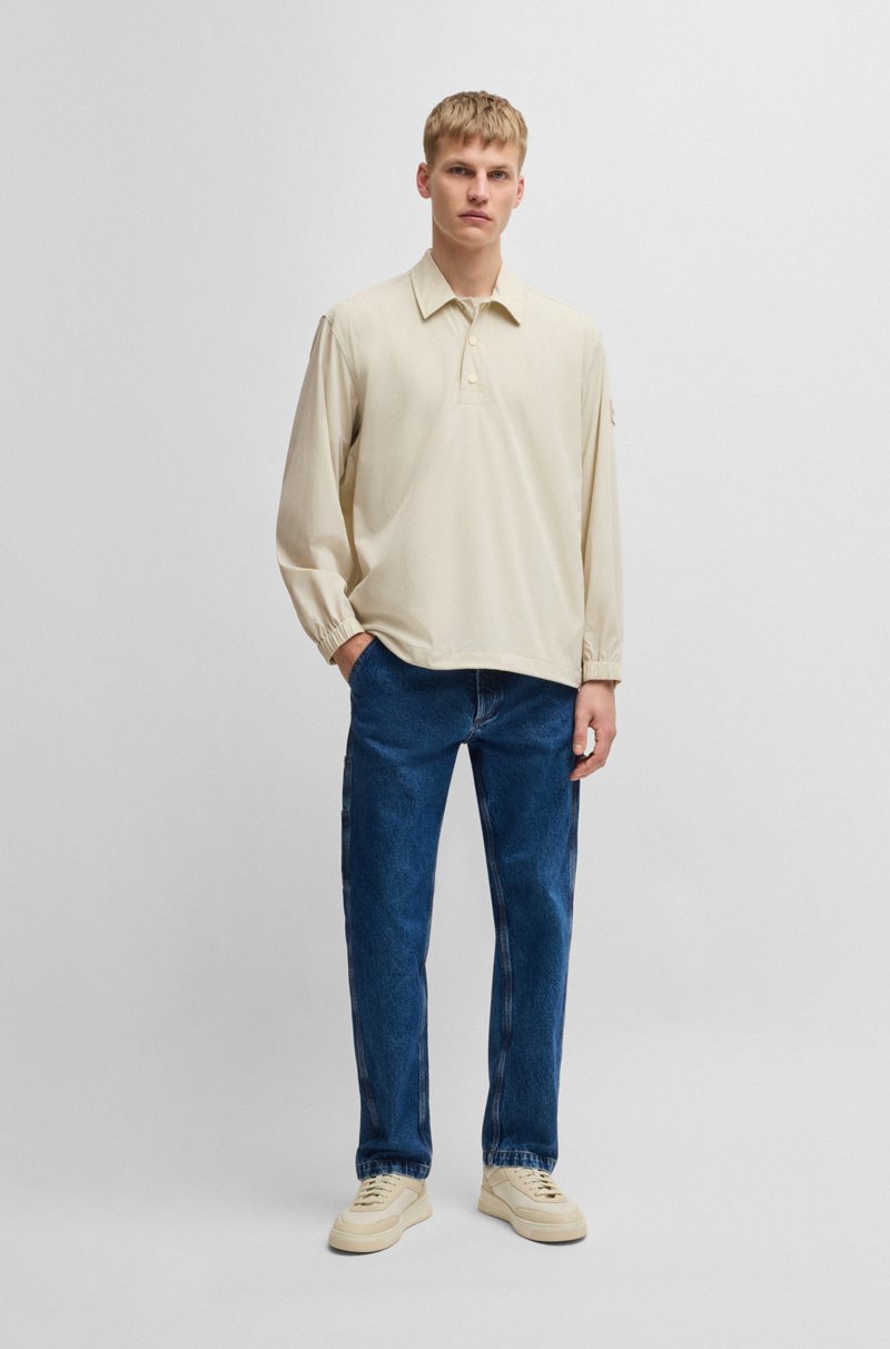 Hugo Boss Sobrecamisa Oversize Fit De Tejido Elástico Repelente Al Agua