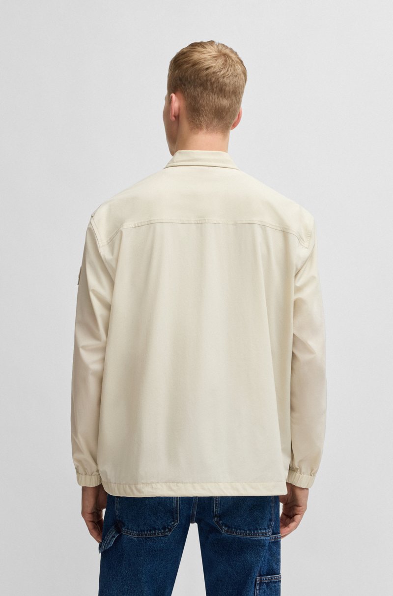 Hugo Boss Sobrecamisa Oversize Fit De Tejido Elástico Repelente Al Agua
