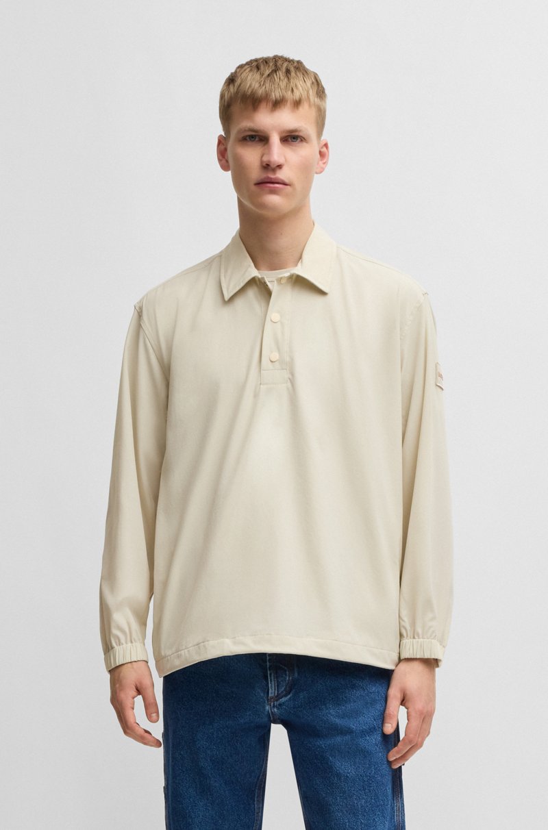 Hugo Boss Sobrecamisa oversize fit de tejido elástico repelente al agua