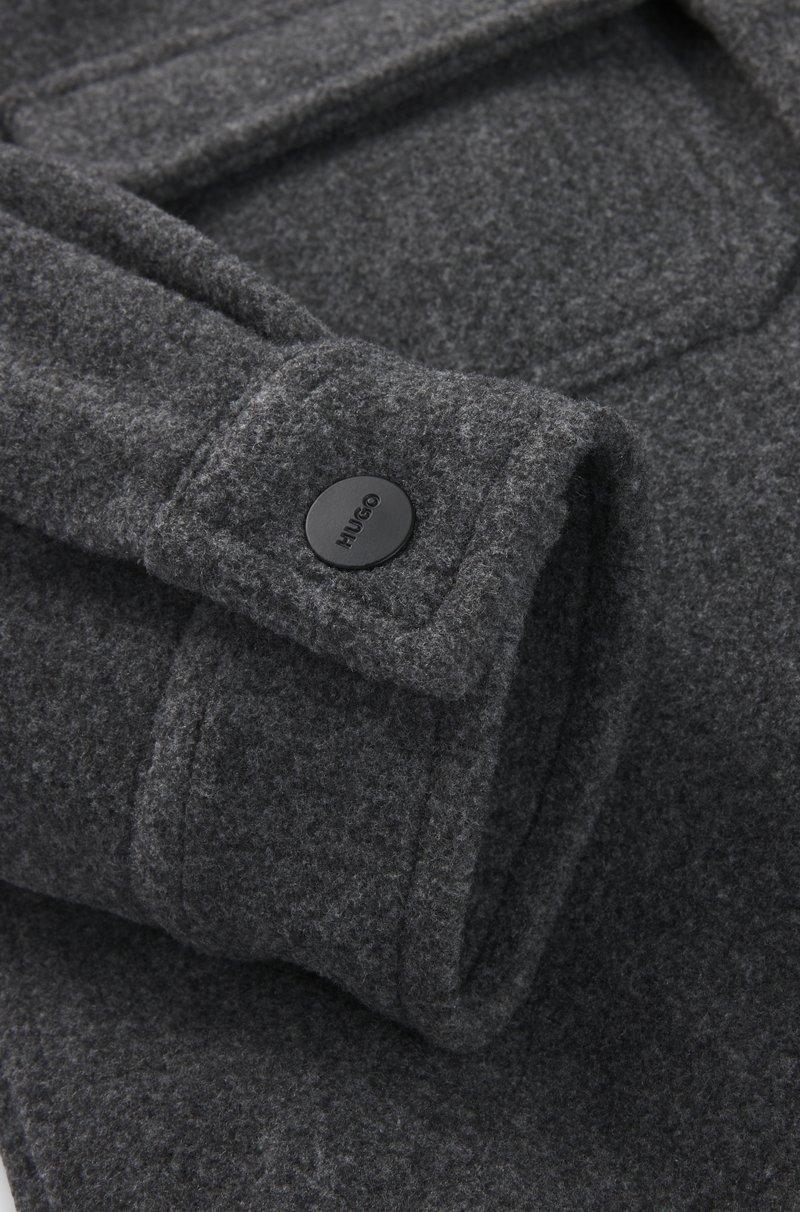 Hugo Boss Sobrecamisa Para Niños En Tejido De Fieltro Con Etiqueta De Logo Roja