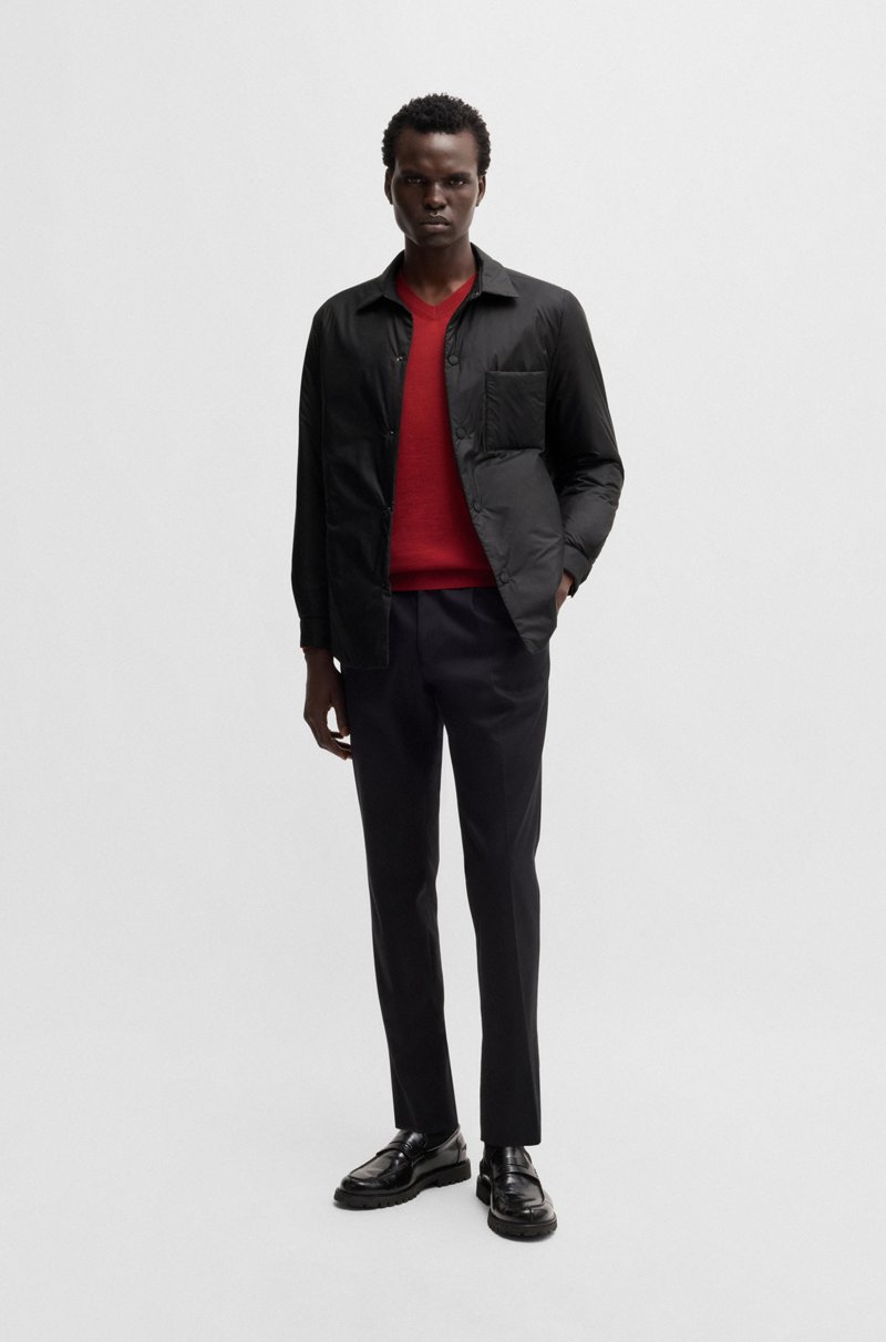 Hugo Boss Sobrecamisa Relaxed Fit Acolchada En Tejido Repelente Al Agua