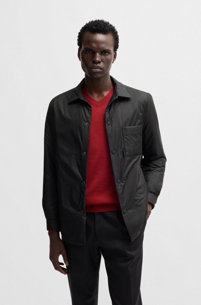Hugo Boss Sobrecamisa relaxed fit acolchada en tejido repelente al agua
