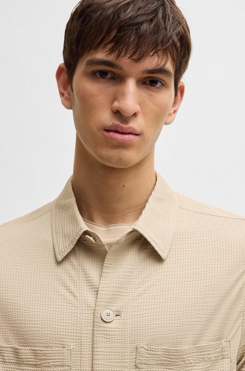 Hugo Boss Sobrecamisa Relaxed Fit En Sirsaca Elástica