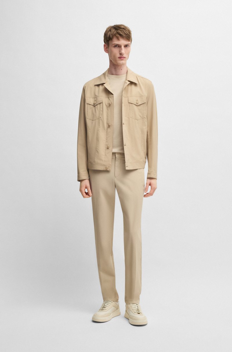 Hugo Boss Sobrecamisa Relaxed Fit En Tejido Elástico Lavable