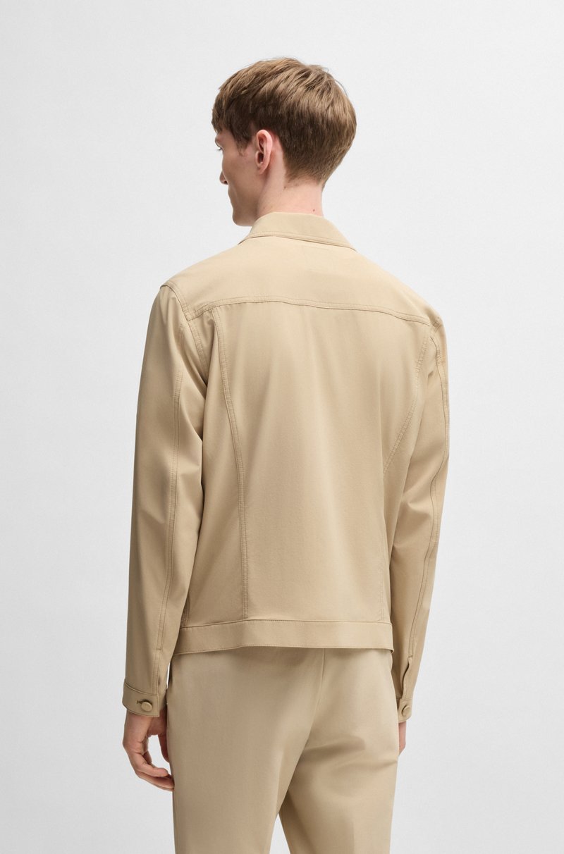 Hugo Boss Sobrecamisa Relaxed Fit En Tejido Elástico Lavable