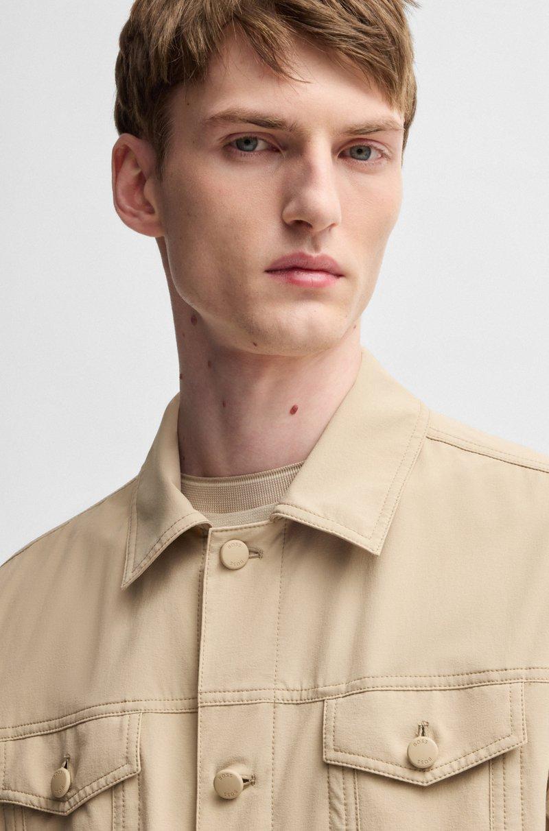 Hugo Boss Sobrecamisa Relaxed Fit En Tejido Elástico Lavable