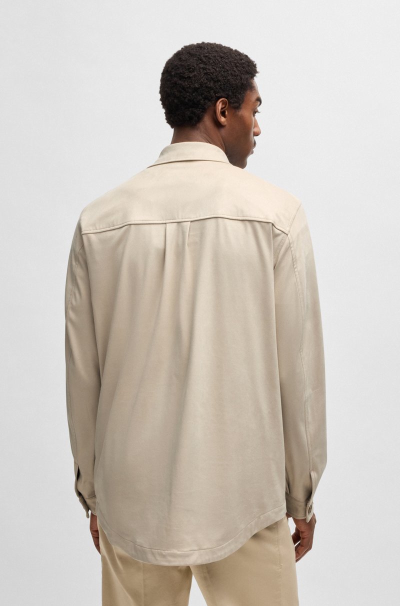 Hugo Boss Sobrecamisa Relaxed Fit En Tejido Superelástico