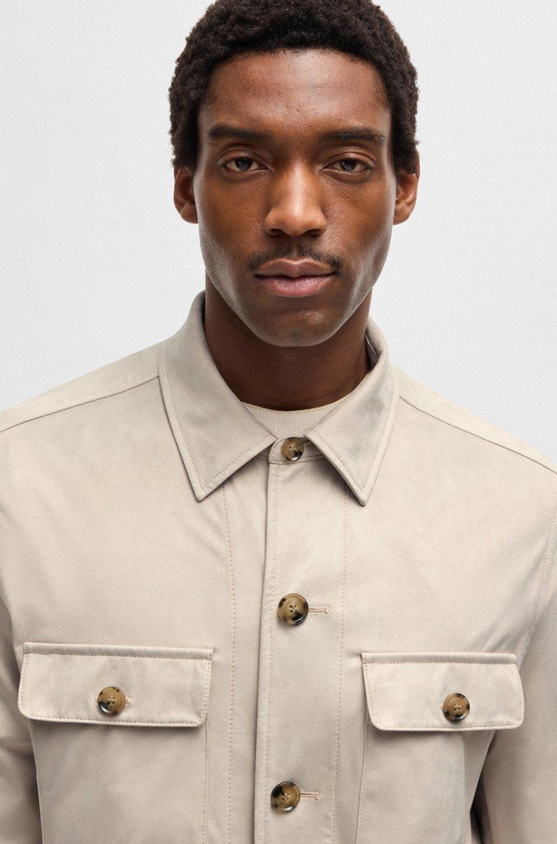 Hugo Boss Sobrecamisa Relaxed Fit En Tejido Superelástico