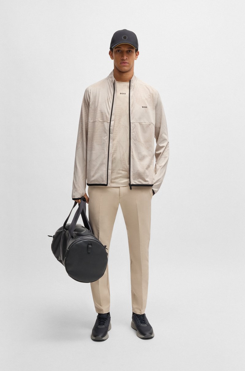 Hugo Boss Sudadera Activa Con Cremallera Y Estampado Dinámico De Jacquard