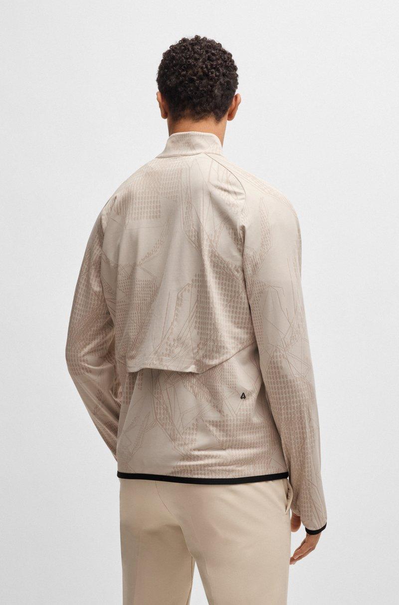 Hugo Boss Sudadera Activa Con Cremallera Y Estampado Dinámico De Jacquard