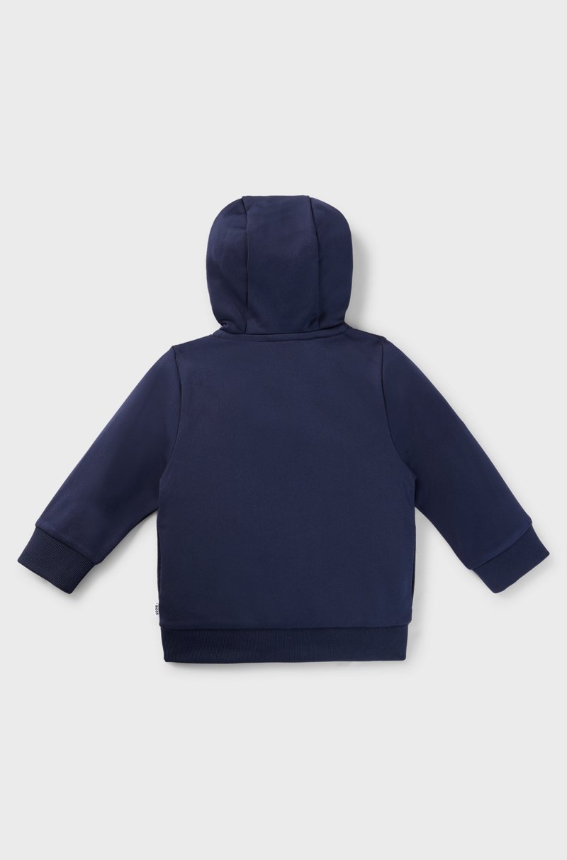 Hugo Boss Sudadera Con Capucha Cremallera Y Logo Bordado Para Niños