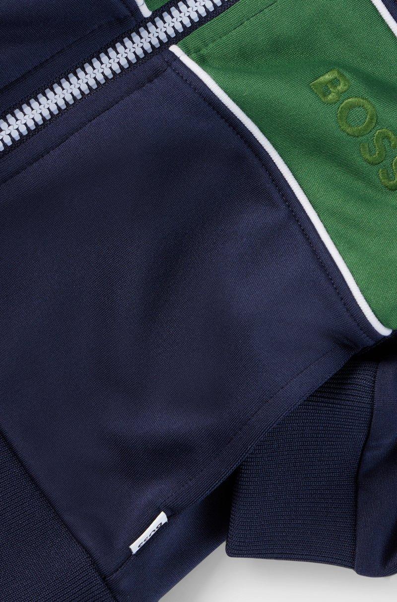 Hugo Boss Sudadera Con Capucha Cremallera Y Logo Bordado Para Niños