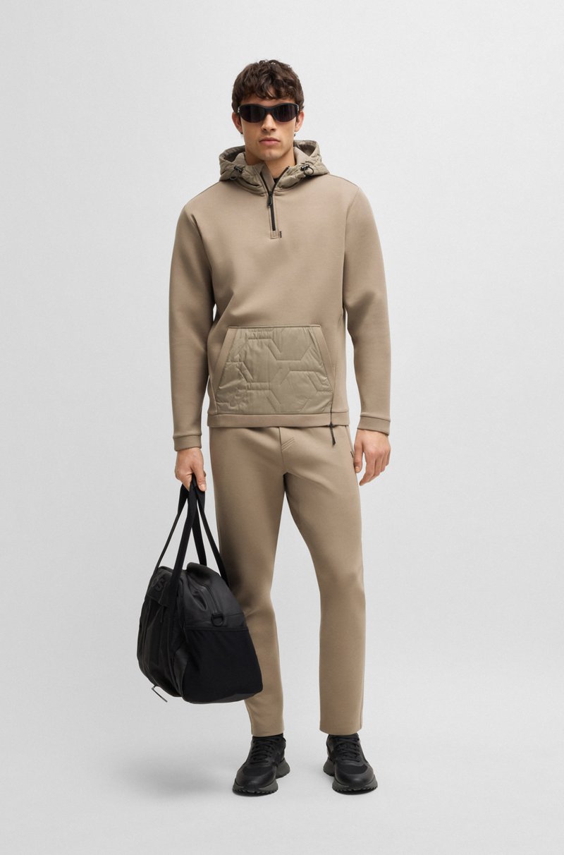 Hugo Boss Sudadera Con Capucha Cuello Con Cremallera Y Guateado Acolchado
