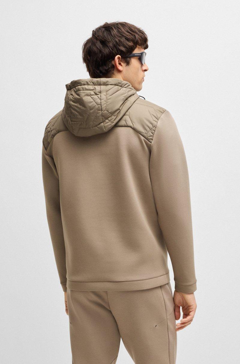 Hugo Boss Sudadera Con Capucha Cuello Con Cremallera Y Guateado Acolchado