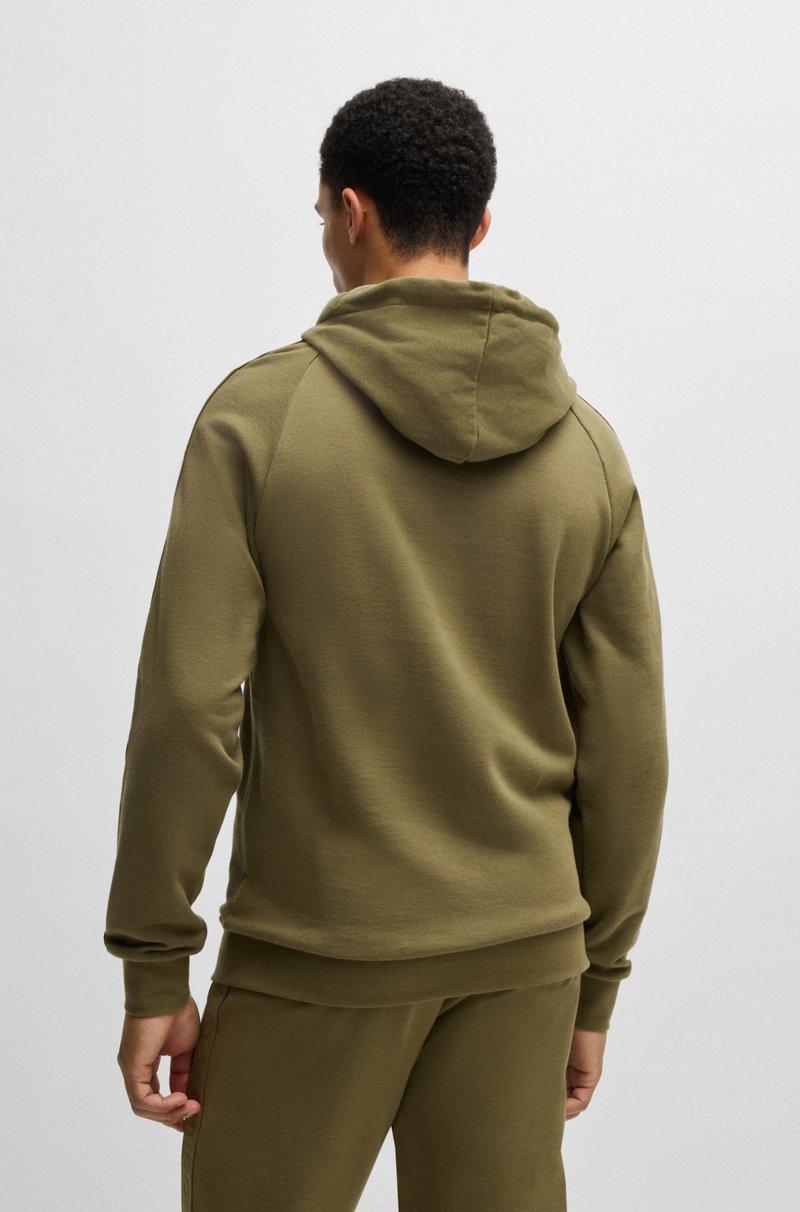 Hugo Boss Sudadera Con Capucha De Felpa De Algodón Con Cinta De Logos En Las Mangas