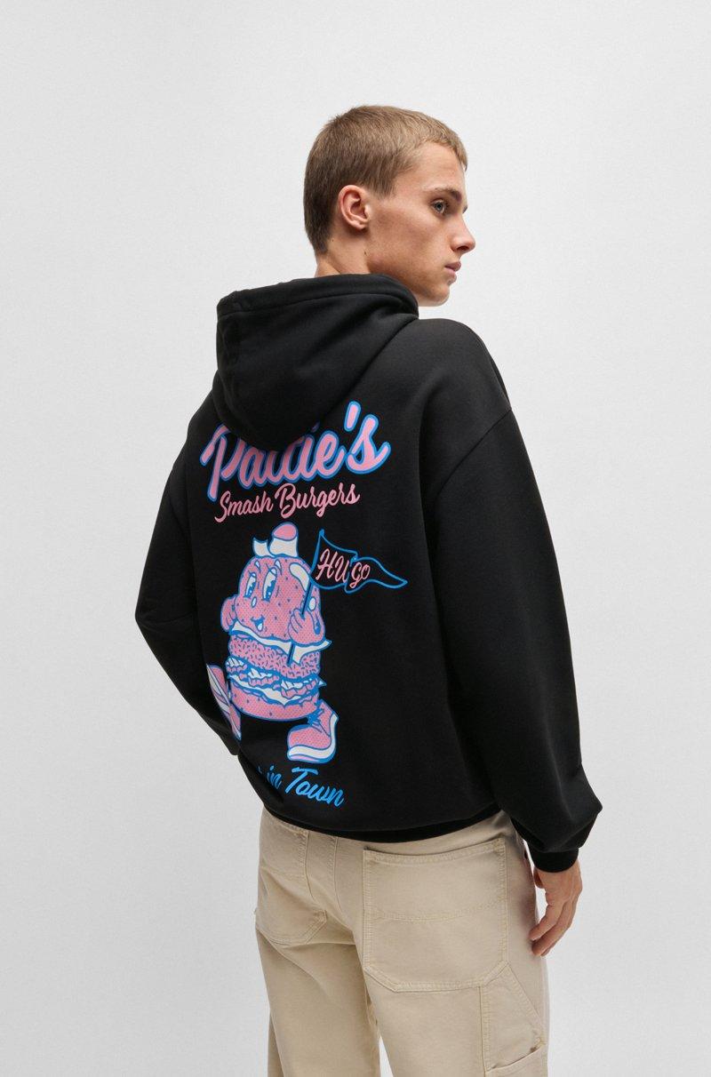 Hugo Boss Sudadera Con Capucha De Felpa De Algodón Con Gráficos De Comida Callejera