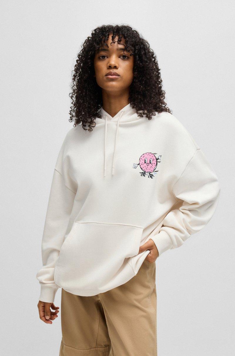 Hugo Boss Sudadera Con Capucha De Felpa De Algodón Con Gráficos De Comida Callejera