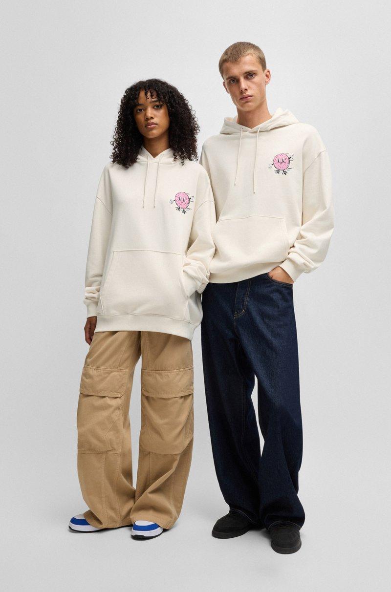 Hugo Boss Sudadera Con Capucha De Felpa De Algodón Con Gráficos De Comida Callejera