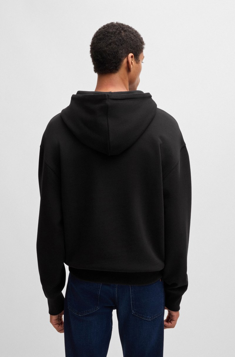 Hugo Boss Sudadera Con Capucha De Felpa De Algodón Con Logo En Contraste