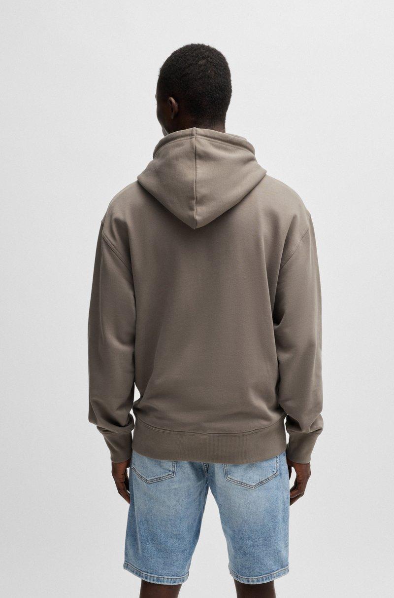 Hugo Boss Sudadera Con Capucha De Felpa De Algodón Con Logo En Contraste