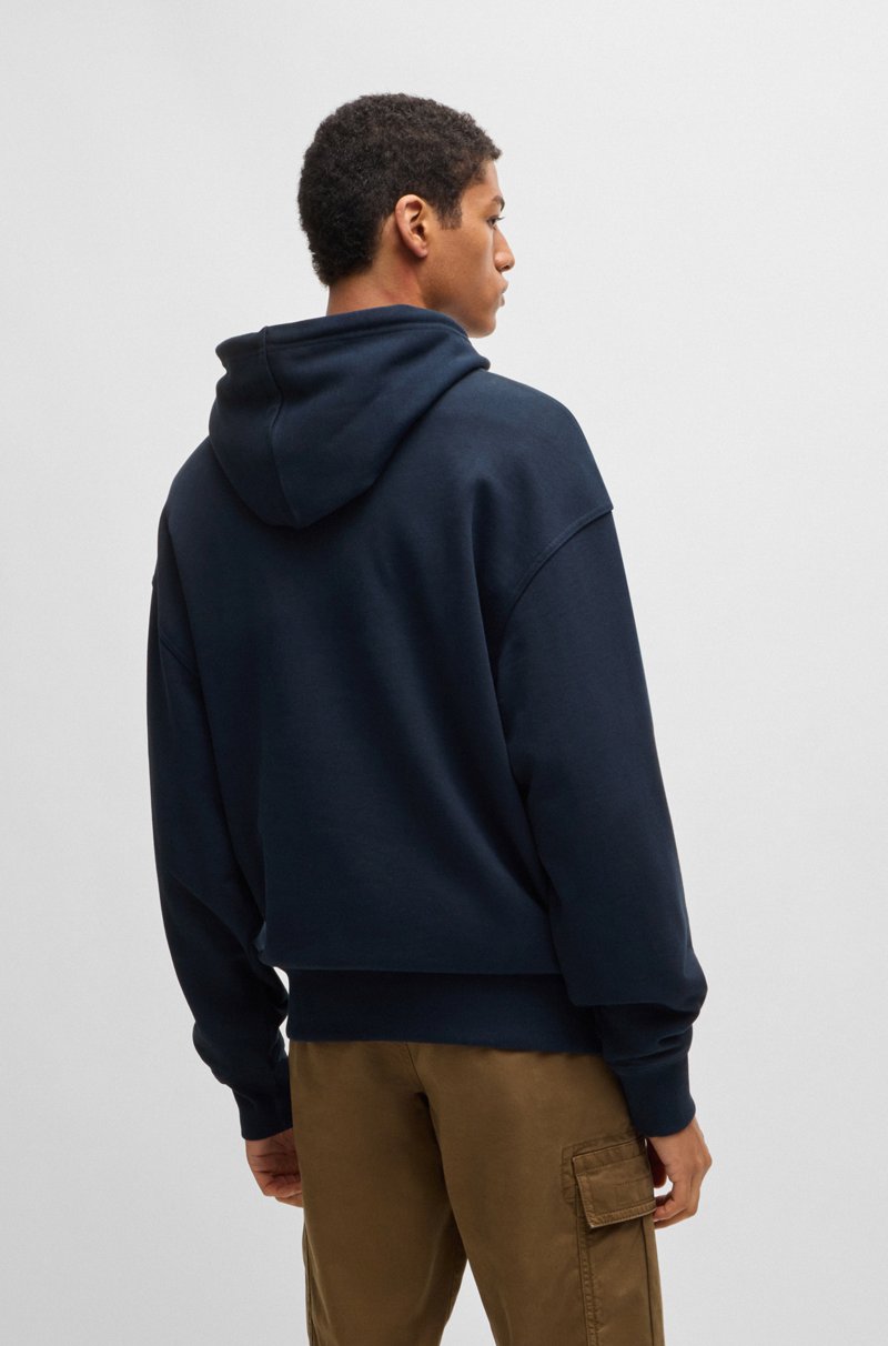 Hugo Boss Sudadera Con Capucha De Felpa De Algodón Con Logo En Contraste