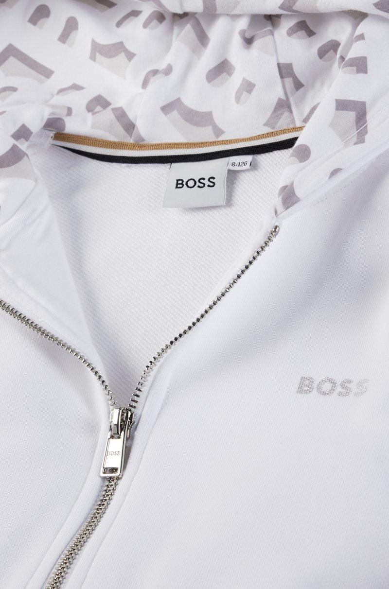 Hugo Boss Sudadera Con Capucha De Forro Polar Para Niños Con Detalles De La Marca