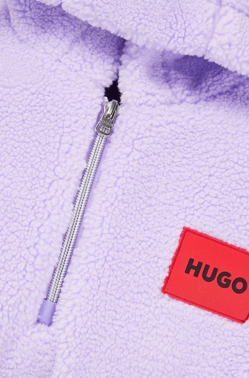 Hugo Boss Sudadera Con Capucha De Sherpa Para Niños Con Logo Bordado En La Espalda