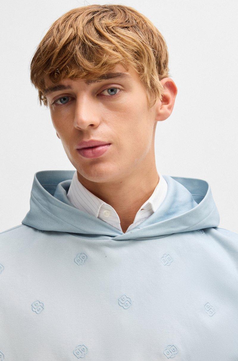 Hugo Boss Sudadera Con Capucha E Ilustración De Nubes Con Monogramas Double B