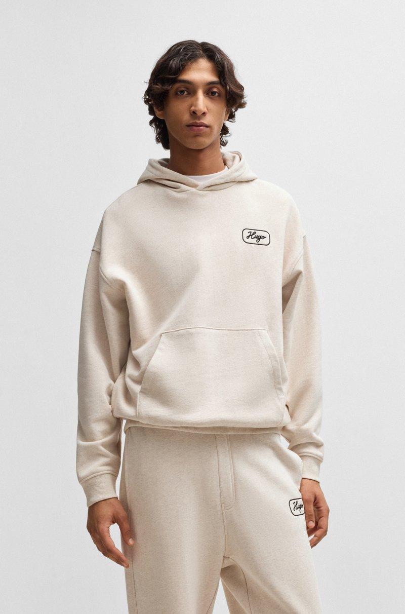 Hugo Boss Sudadera Con Capucha En Felpa De Algodón Con Ilustración Bordada