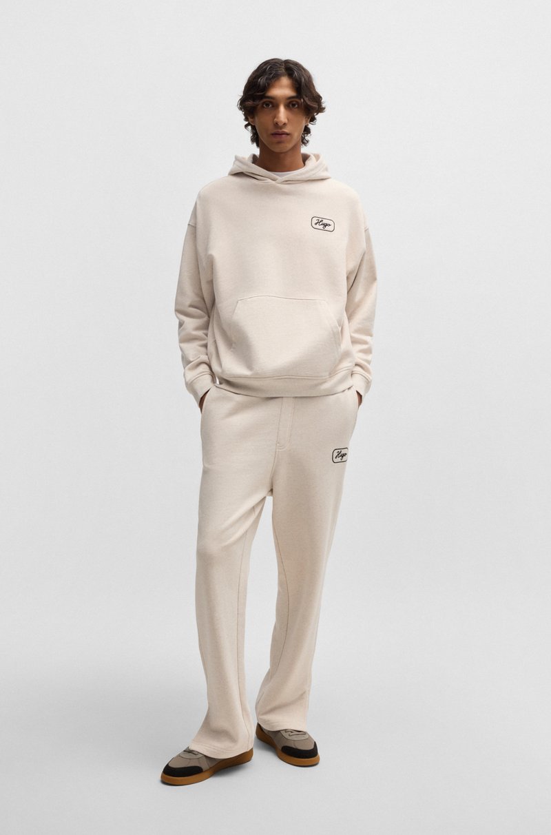 Hugo Boss Sudadera Con Capucha En Felpa De Algodón Con Ilustración Bordada