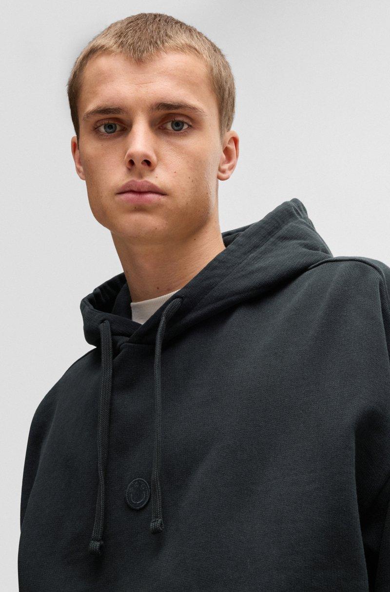Hugo Boss Sudadera Con Capucha En Felpa De Algodón Con Insignia De Logo