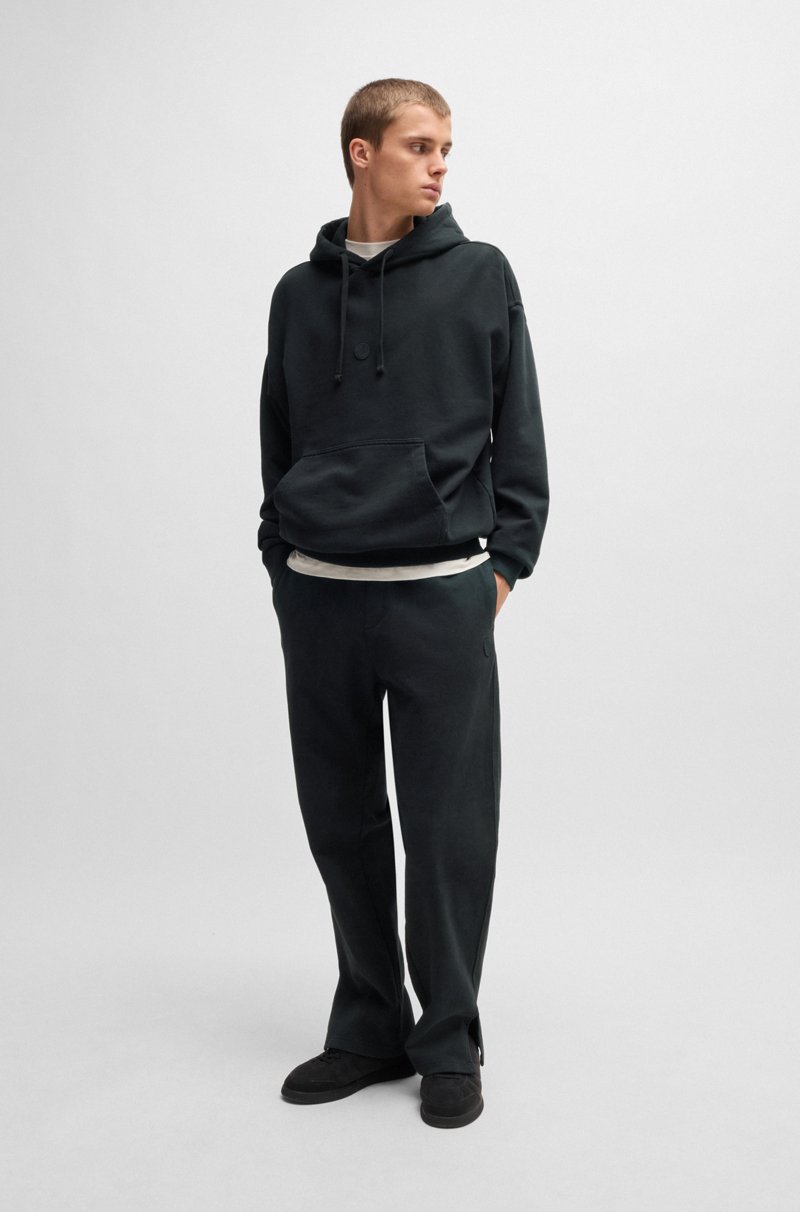 Hugo Boss Sudadera Con Capucha En Felpa De Algodón Con Insignia De Logo