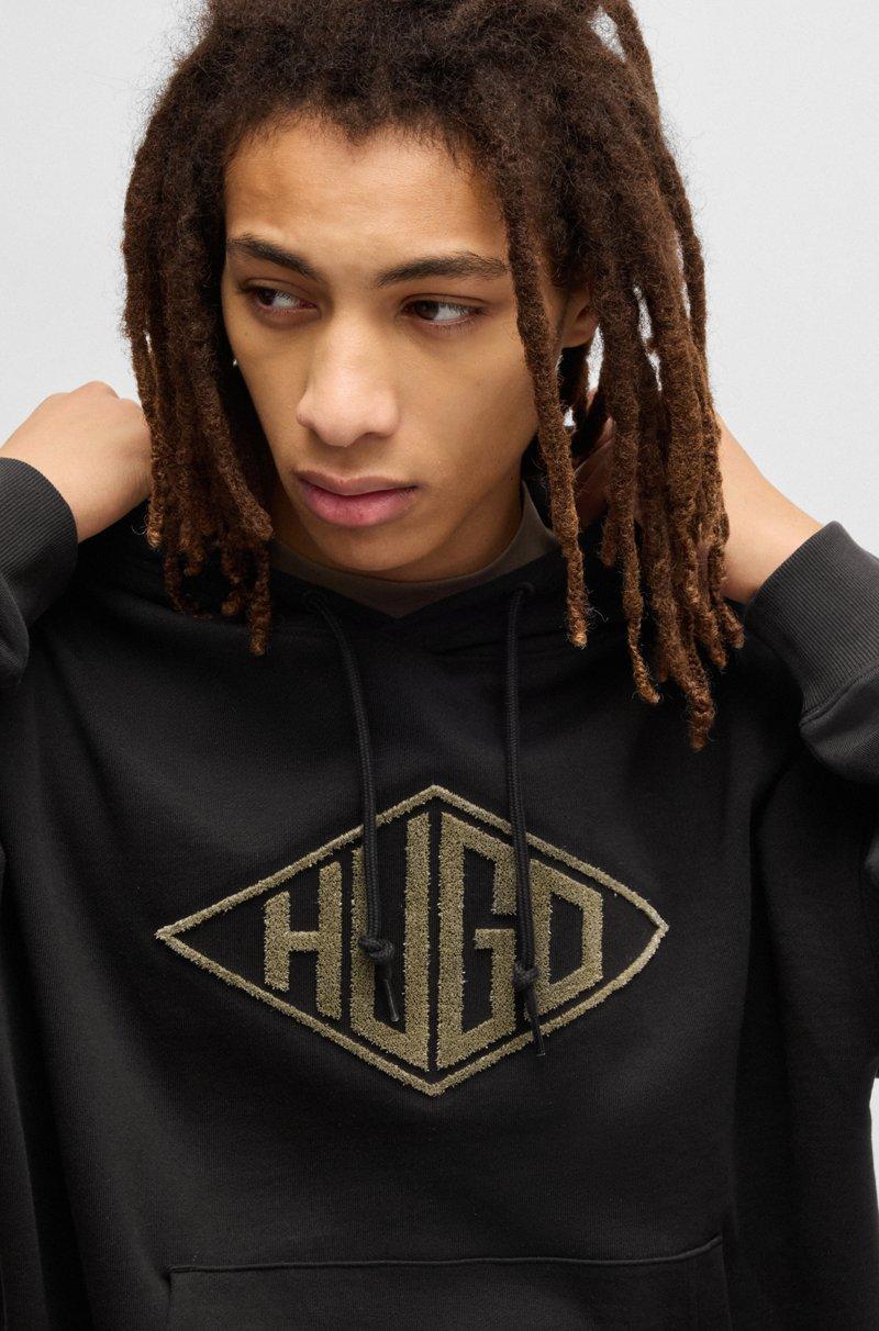 Hugo Boss Sudadera Con Capucha En Felpa De Algodón Con Logo Bordado